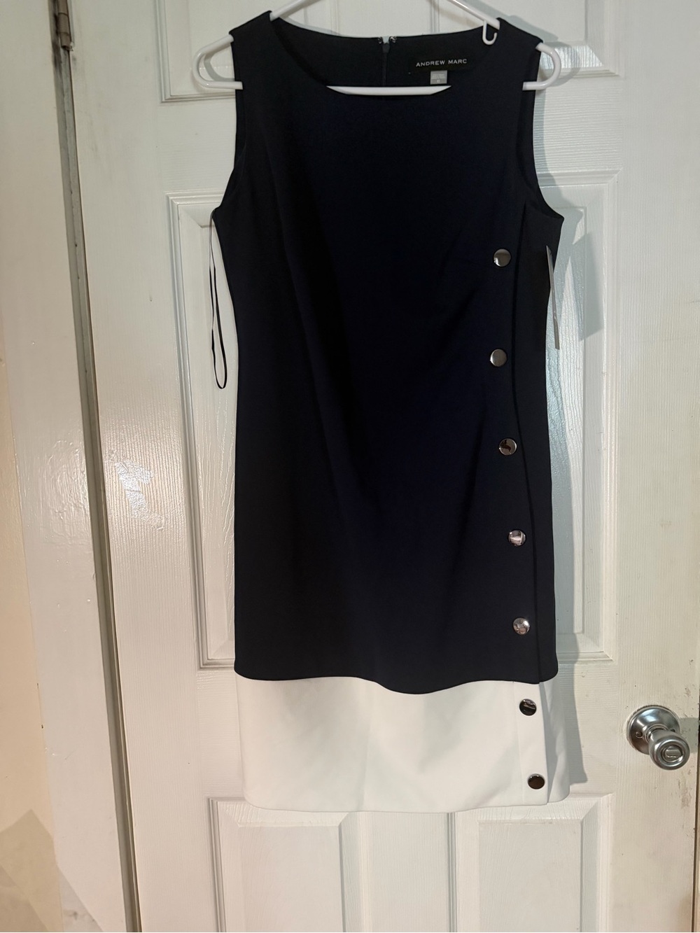 (NWT) Andrew Marc Navy/Ivory Size 10 Dress